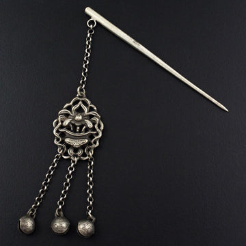 Handmade Miao Filigreed Hair Stick with Oriental Tassels